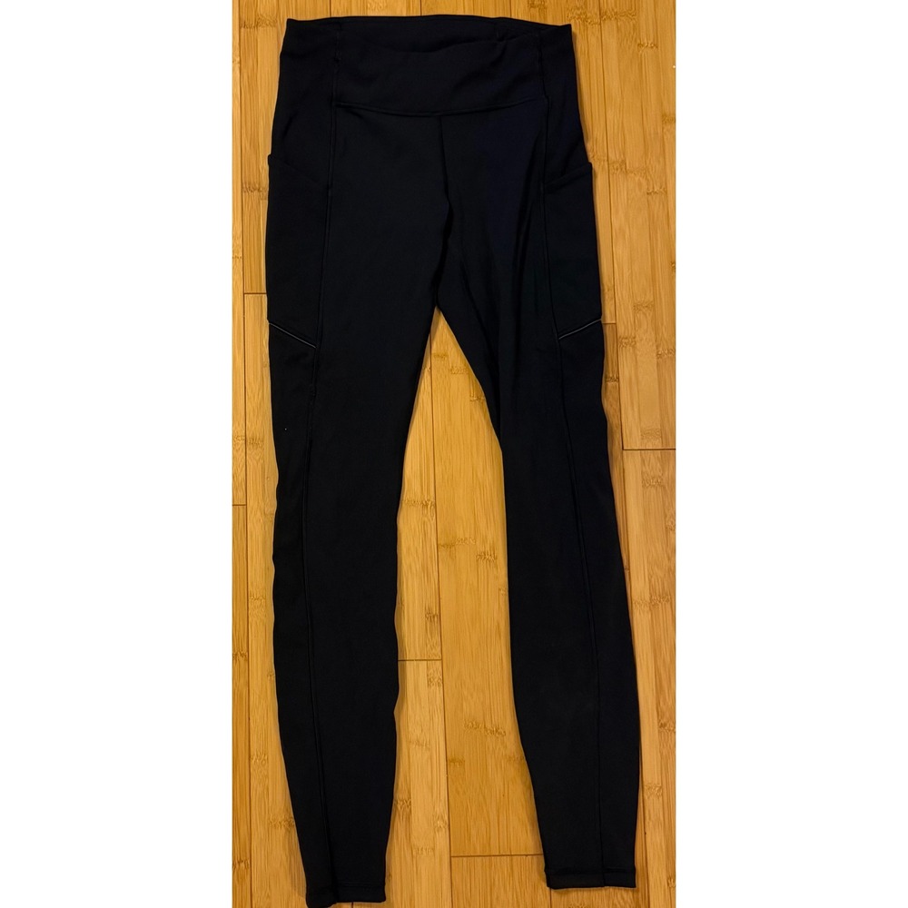 Lululemon Speed Up Tight 28 Black Luxtreme Running Leggings Pockets Size 4